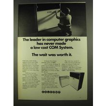 1972 Calcomp 2100 COM Printer Ad - Leader in Graphics