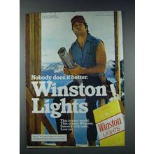 1981 Winston Lights Cigarette Ad - Does It Better