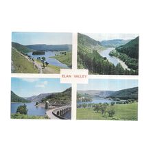 multiview, ELAN VALLEY, WALES, POWYS used postcard 1987 pm Judges =
