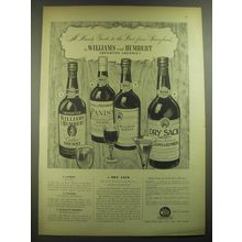 1946 Williams & Humbert Sherries Ad - Cedro, Pando, Walnut Brown and Dry Sack