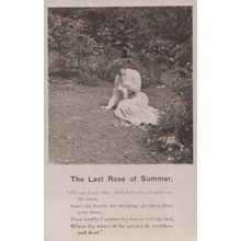 The Last Rose Of Summer Sad Flower Songcard Real Photo Roses Song Postcard