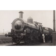 GWR Number 53 Class 0-6-0 WW2 After Repair & Driver Real Photo Old Postcard