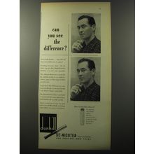 1953 Dunhill De-Nicotea Filter Holder Ad - Can you see the difference?
