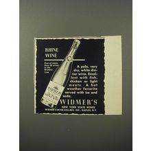 1953 Widmer's Rhine Wine Advertisement