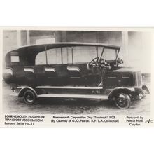 Bournemouth Corporation Toastrack Bus 1923 Tram Postcard