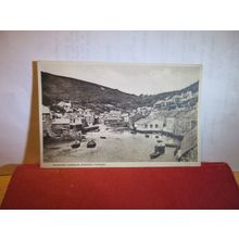 THE HARBOUR SHOWING FISHQUAY, POLPERRO, CORNWALL unused vintage postcard =