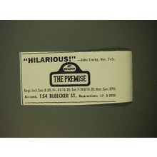 1961 The Premise Play Advertisement - Hilarious