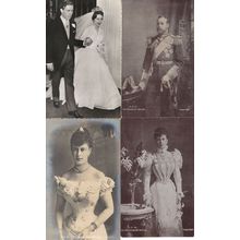 The Prince & Princess Of Wales 4x Royal Antique Star Series Postcard s