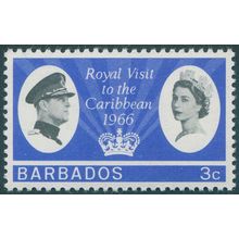 Barbados 1966 3c black & ultramarine Royal Visit SG340 MNH