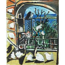The Pigeons-Picasso 1957 Poster Canvas Movie Film Print A0 A1 A2 A3 A4 A5 A6 Art