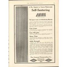 general fireproofing company 1912 self-sentering concrete vintage ad