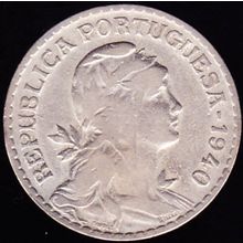 1940 Portugal 1 Escudo Coin