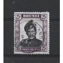 Brunei.SG109 25c Sultan Omar Ali Saifuddin.Fine Used.Aug25e