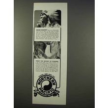 1941 Northern Pacific Railroad Ad - Indian Country