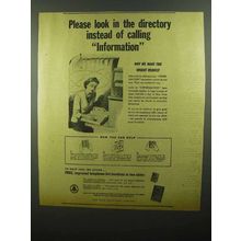 1942 Bell Telephone Ad - Look in the Directory Instead