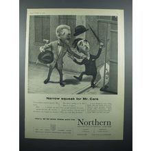 1959 Northern Assurance Ad - Narrow Squeak Mr. Care