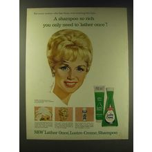 1964 Lustre-Crme Shampoo Ad - Debbie Reynolds - A shampoo so rich