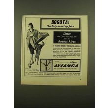 1965 Avianca Airline Ad - Bogota Nonstop