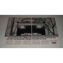 1980 Saab 900 GLE Car Ad - It Corners Better Than a BMW