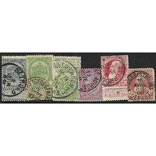 1893/1905 6 different values - fine used (o) - Nice Cancels