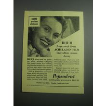 1948 Pepsodent Toothpaste Ad - Guard precious whiteness Irium frees teeth