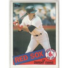 1985 Topps Baseball card 580 Dwight Evans