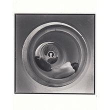 Woman In Washing Machine Sci Fi Cylinder Tunnel Cocoon Photo Postcard
