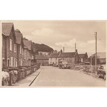 Coach Parked at Yeovil Road Montacute Somerset Old Postcard