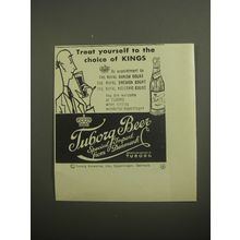 1956 Tuborg Beer Ad - Treat yourself