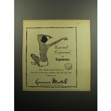 1957 Germaine Monteil Supersec Deodorant Ad - Supermen! Superwomen!