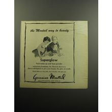 1957 Germaine Monteil Advertisement - Superglow fluid make-up and face powder