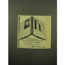 1960 Pantheon Book Advertisement - This is It by Alan W. Watts