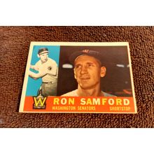 Old Baseball Card Topps 1960 Ron Samford 409 4.0 VG/Ex Or Better Condition (GC)