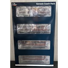 Hattons H4-46Pack-1601 4 Genesis coaches (4BT, 4T, 6CL, 6BT) in LBSCR Umber
