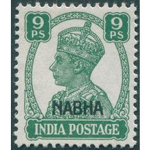 Nabha 1942 9p green SG107 unused