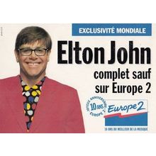 Elton John On Europe French Radio Advertising Postcard