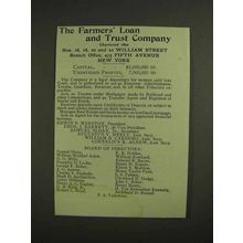 1907 The Farmers' Loan and Trust Company Ad