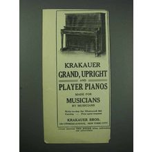 1913 Krakauer Upright Piano Ad