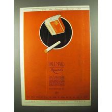 1921 Pall Mall Cigarettes Ad - Famous Rounds