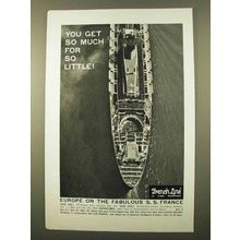 1963 French Line Cruise Ad - So Much For So Little