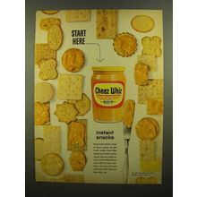1965 Kraft Cheez Whiz Ad - Start Here Instant Snacks