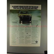 1976 BMW 530i Car Ad - All of the Rich Are Not Idle!