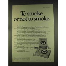 1976 Vantage Cigarettes Ad - To Smoke or Not to Smoke