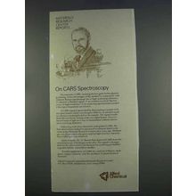 1977 Allied Chemical Ad - On CARS Spectroscopy