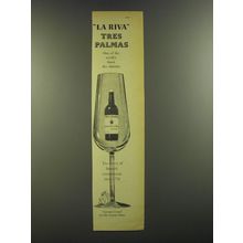 1964 Tres Palmas La Riva Sherry Ad - La Riva Tres Palmas
