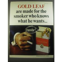 1967 Player's Gold Leaf Tobacco Ad - Gold leaf are made for the smoker