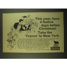 1967 French Line Ad - This year, have 4 festive days before Christmas!