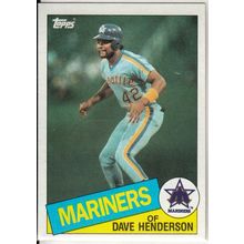 1985 Topps Baseball card 344 Dave Henderson