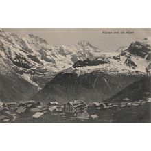 Murren Und Die Alpen Antique Swiss Postcard