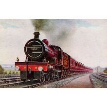 LPC/8 Midland 3 Cylinder Train 4-4-0 1032 at Hendon Station Postcard